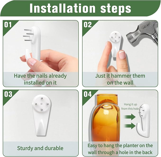 Wall Hanging Planter Propagation Station for Indoor Plants Glass Vase Air Plant Holder for Bathroom Living Room