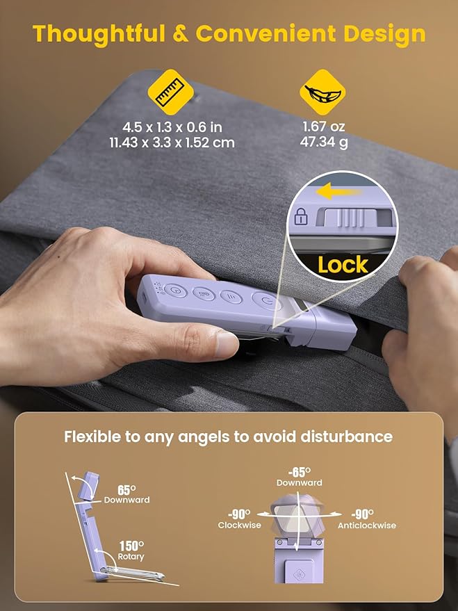 Glocusent Book Lights for Reading at Night, Rechargeable Reading Light with Sleep Aid & Timer, 5 Brightness & 3-Color Book Lamp for Reading in Bed, Night Reading Light for Book with a Travel Lock