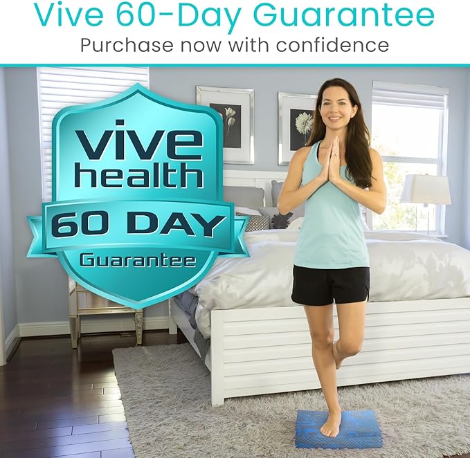 Vive Balance Pad - Foam Large Yoga Mat Trainer for Physical Therapy, Stability Workout, Knee and Ankle Exercise, Strength Training, Rehab - Chair Cushion for Adults, Kids, and Travel