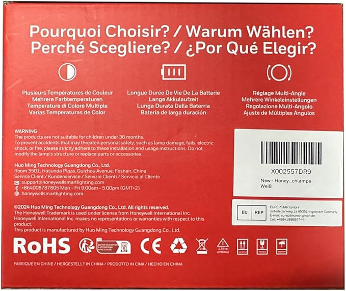 Honeywell Cordless Table Lamps Rechargeable Set of 2, M1 Sunturalux Portable LED Desk Lamp 5200mAh 4Color 9RGB Dimmable Bedside Lamps for Restaurant/Bedroom/Bars/Party/Camping Night Light