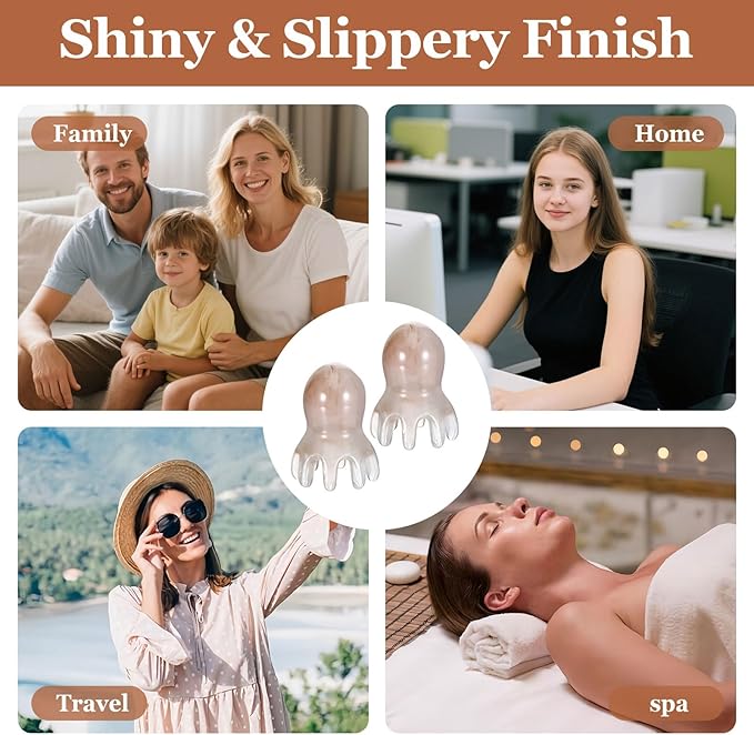 2 Pcs Octopus scalp massager, Portable scalp scrubber massage tool Headache and Stress Relief, silicone hair head massager scalper Acupressure Comb, Deep Relaxation acupressure tool Home Office