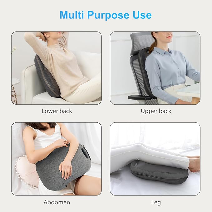 CooCoCo HSA Store Eligible Shiatsu Back Massager with Heat, Gifts for Dad Men Mom Women, Portable Massage Chair Pad, Kneading Massage Mat for Pain Relief, Chair Massager for Office Home