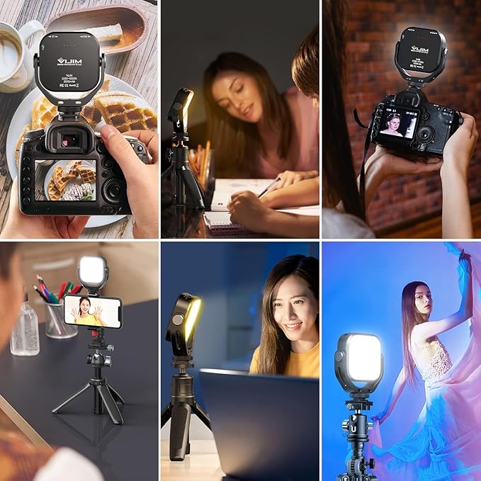 ULANZI VL66 Bi-Color Adjustable Rechargeable 2500-6500K - Mini Video Portable Light on Cam, 2000mAh CRI95+ Dimmable, Ultra Bright Photo & Video Lighting, LED Fill Lamp for DSLR Camcorder Action Camera