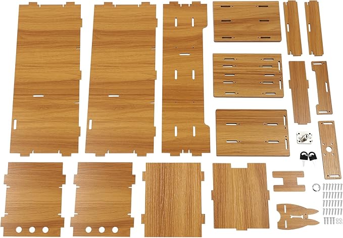 Wood Computer Monitor Stand for Desk Monitor Riser with Drawers & Lock Monitor Stand Organizer Desk Storage Shelf Desk Accessories & Workspace Organizers for Home Office (1 Drawer)