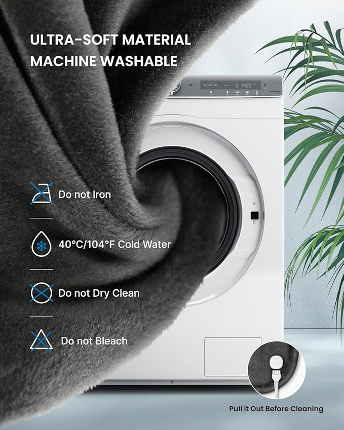 RENPHO Heating Pad for Neck and Shoulders and Back, Birthday Christmas Gifts for Women Men, FSA Eligible Items Only List, Edge Weighted Electric Heat Pad for Pain Relief, ETL Certified, 21"x23" Gray