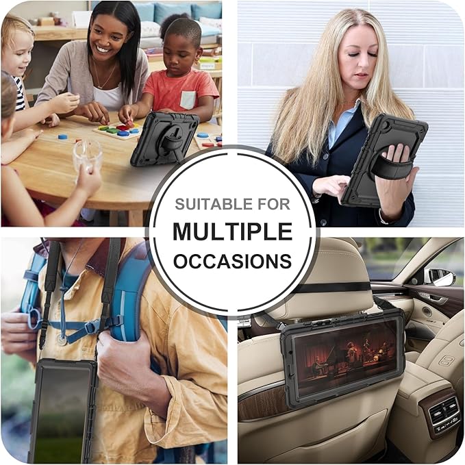 Case for Samsung Galaxy Tab A7 Lite 8.7-inch 2021 (SM-T220/T225), Protective with Screen Protector/Hand Strap/Pen Holder, Sturdy Shockproof for Samsung A7 Lite Tablet Case (SkyBlue)