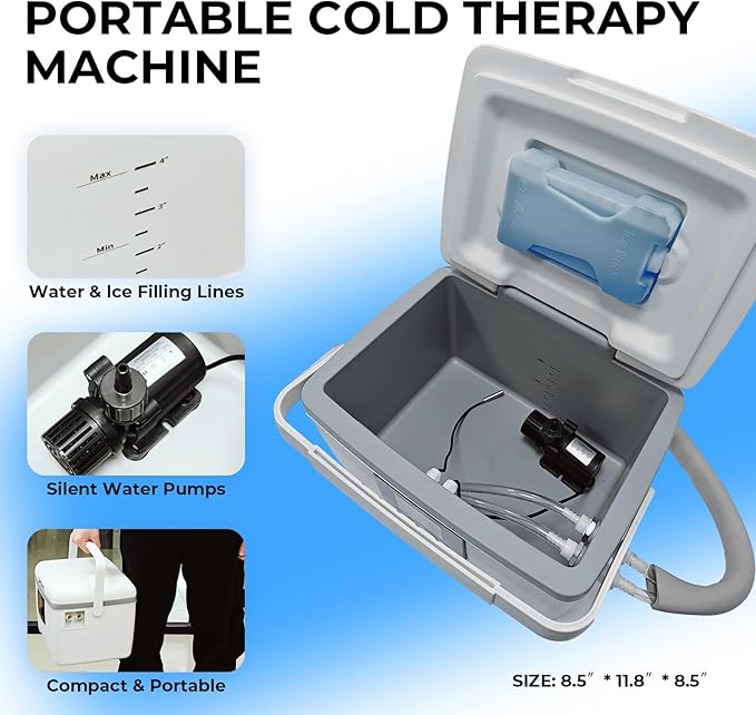 EONIX Cold Therapy Machine with Programmable Timer, Portable Ice Machine for Knee After Surgery, Cryotherapy with Compression Pad for Knee, Ankle, Foot&Elbow