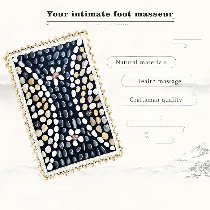 LIYAOLI Acupressure Mat for Feet - Cobblestone Foot Massager Pad for Home Use, Relieve Stress & Fatigue, Reflexology Therapy for Daily Relaxation (15.7" x 23.6")