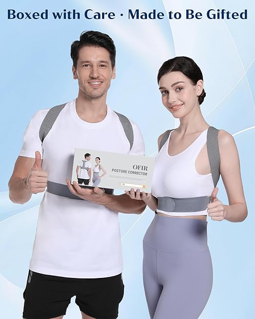 OFIR Revolutionary Upper Back Brace Posture Corrector for Women & Men, Back Straightener Posture Corrector for Men, Support Shoulder Neck and Spine for Scoliosis, Hunchback.