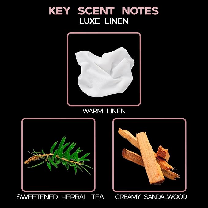 LOVSPA Reed Diffuser Set, Euphoria Luxe Linen Scented Oil Diffuser with Sticks, Home Fragrance Accessories for Bathroom Shelf Decor, Aroma Diffusers for Home or Office Fall Decor, USA Made