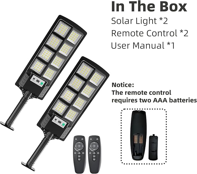 Outdoor Solar Lights, Dusk to Dawn Motion Sensor Waterproof LED Outside Flood Powered Street Lighting, Bright Wall Patio Flag Lights for Garden Yard Garage with Remote -2 Pack