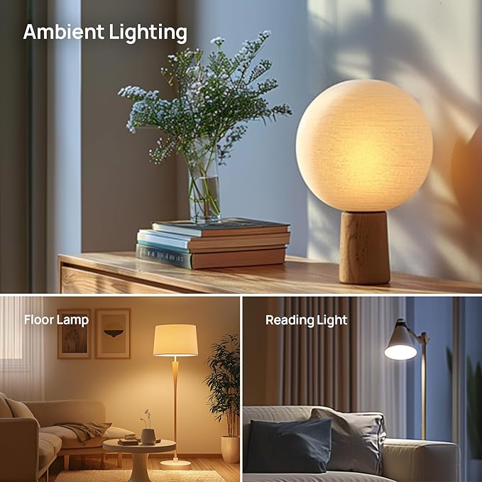 Linkind A19 LED Light Bulb, 40W Equivalent, 5W 2700K Soft White, 450 Lumens Non-Dimmable, E26 Standard Base, Energy Efficient UL Listed for Bedroom Home Office, 6 Packs