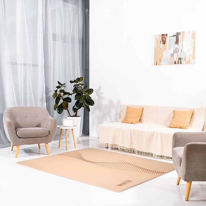 Large Yoga Mat (6'x4') – 1/4" & 1/2" Thick Exercise Mats for Home Workout, Extra Wide Workout Mats for Home Gym, Yoga, Pilates, Stretching, Floor & More