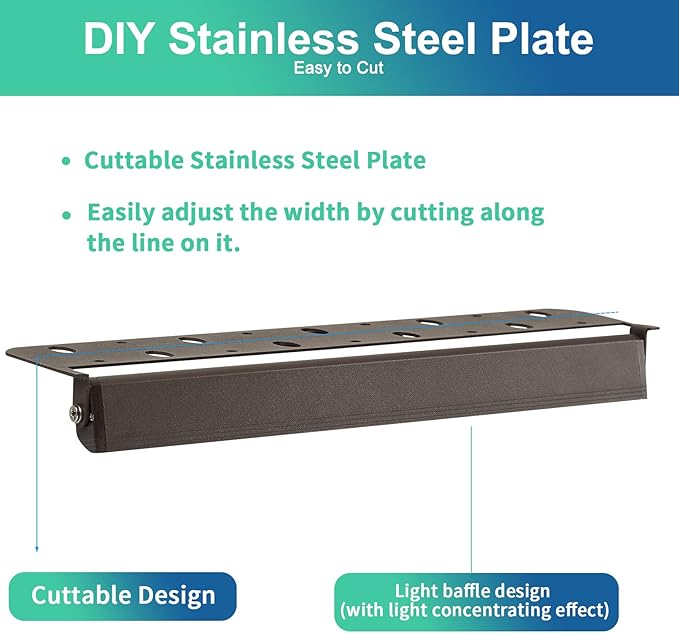 8-Packs 5W 12 Inch LED Hardscape Paver Lighting,12V AC/DC Low Voltage Retaining Wall Lights,LED Landscape Lighting,2700K Soft White Outdoor Step Light,50,000 Hours Lifespan