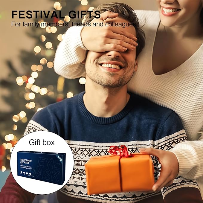 Sleep Headphones, Sleep Mask Bluetooth Wireless Music Eye Mask, Sleeping Mask for Side Sleepers Sleep Mask with 3D Bluetooth Headphones Ultra-Thin Stereo Speakers Perfect for Sleeping (Black)