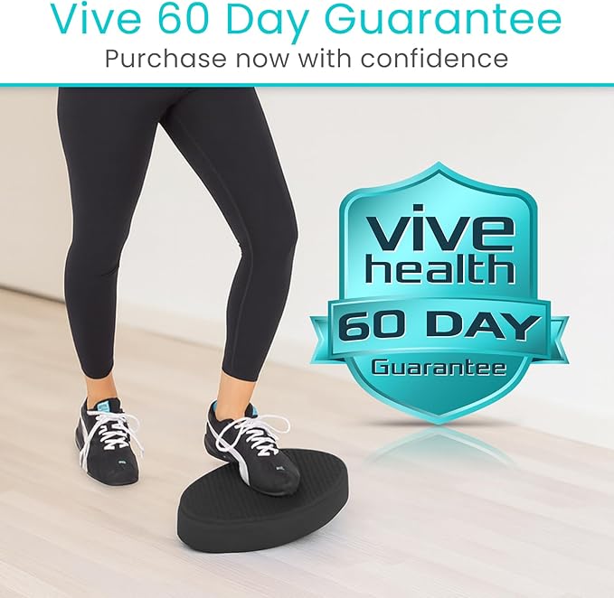Vive Oval Balance Pad - Wobble Cushion For Physical Therapy And Rehabilitation Equipment - Soft Stability Trainer Foam For Workouts, Yoga, Core Strength And Pilates - Device For Women, Men And Kids