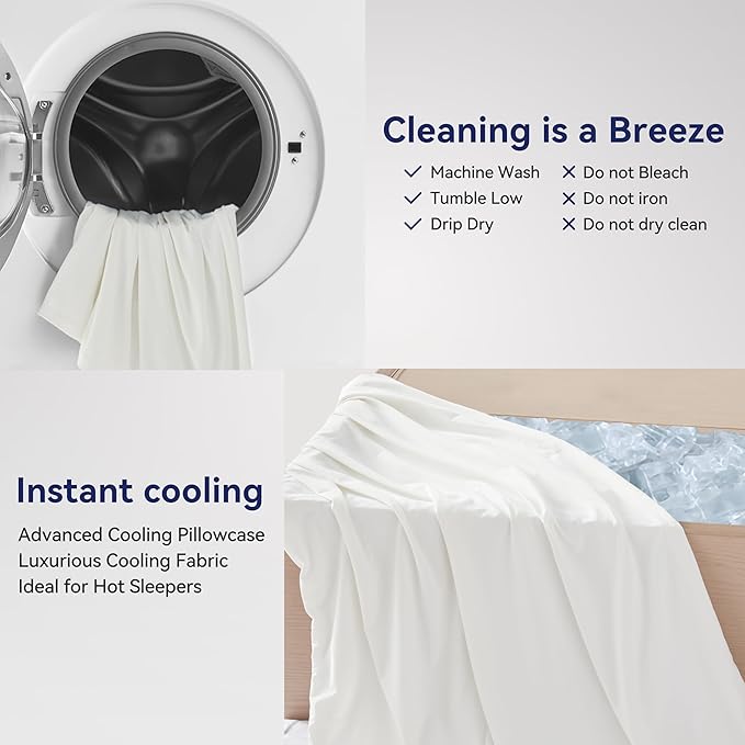 Globon Flat Cooling Pillow for Stomach and Back Sleepers, King Size Pillow for Sleeping, Pack of 1, 18"X34", White