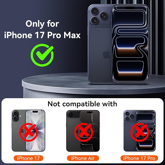 Esanik 2+2 Pack for iPhone 17 Pro Max Matte Glass Screen Protector Auto-alignment Anti-Glare & Anti-Fingerprint,Anti-Reflection,Bubble Free, Smooth as Silk, 9H Glass Screen Cover