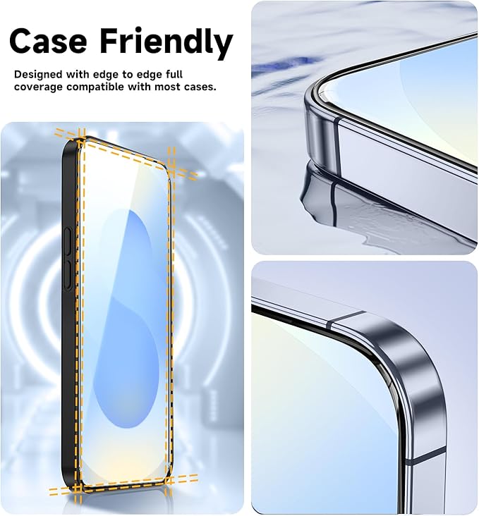 MAGIC JOHN 2 Pack for Samsung Galaxy S25 6.2 inch HD Tempered Glass Screen Protector, HD Clarity, Bubble Free, Easy Installation with Auto Dust-Elimination