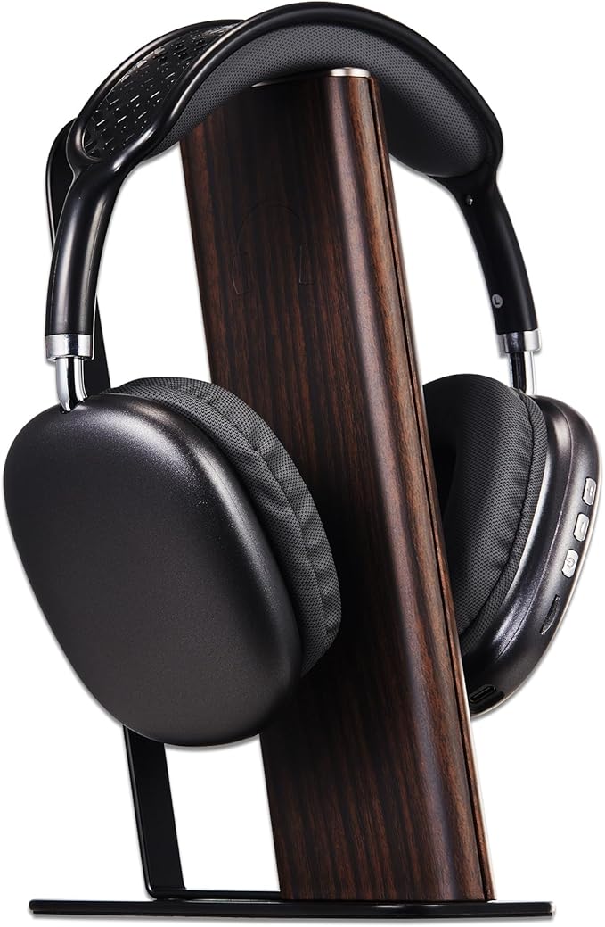 Gunking Luxury Headphone Stand for Desk,Desktop Headset Stand (Wooden Deisgn+high Carbon Steel)