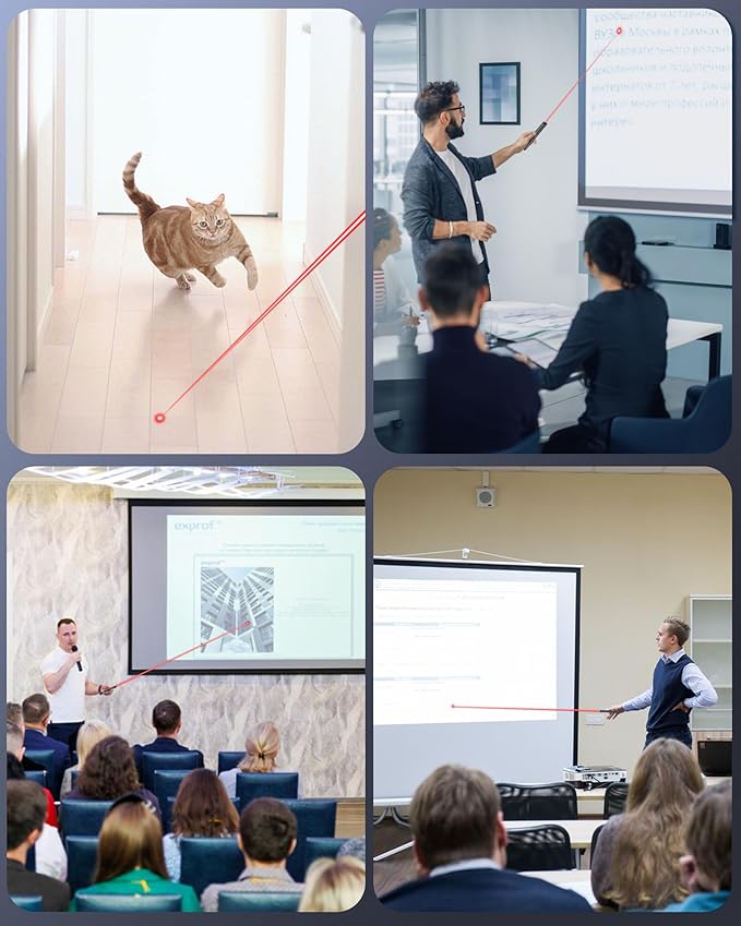 Wireless Presentation Clicker, Presentation Remote with Hyperlink & Volume Control PowerPoint Slide Advancer for Keynote/PPT/Mac/PC/Laptop