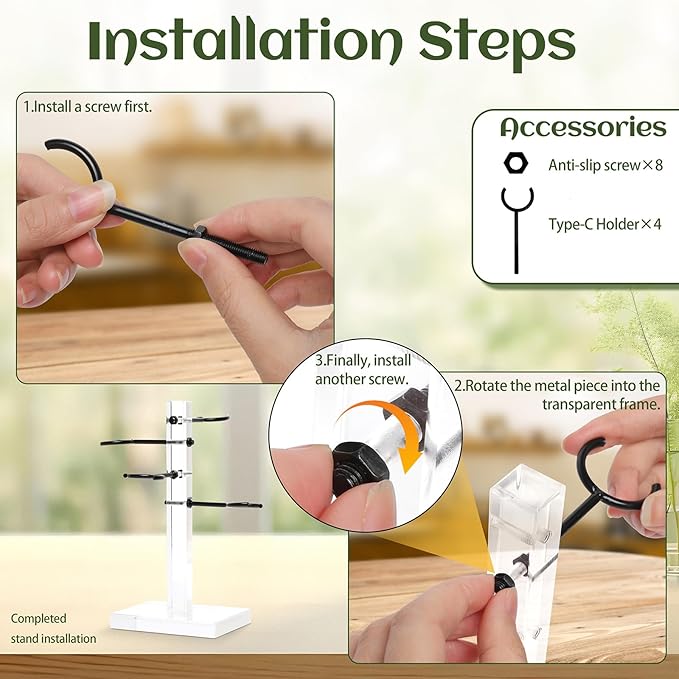 Clear Plants Propagation Stations Terrarium Kit Birthday Gift for Women for Indoor Home Office Decor Acrylic Plant Accessories - 4 Love Hear Vase
