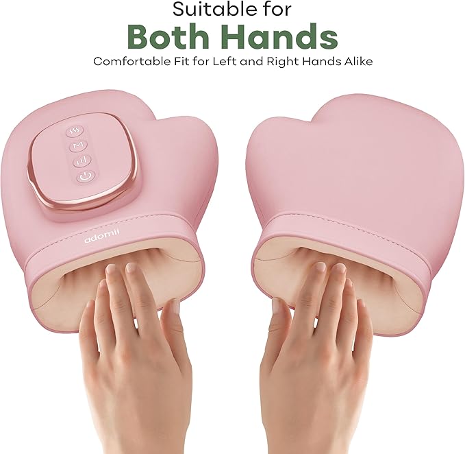 Hand Massager with Heat & Compression - Relieves Hand Fatigue & Soreness - Wrists & Fingers Massager for Stress & Pain Relief - Cordless Hand Massager for Arthritis & Carpal Tunnel - Ideal Gift