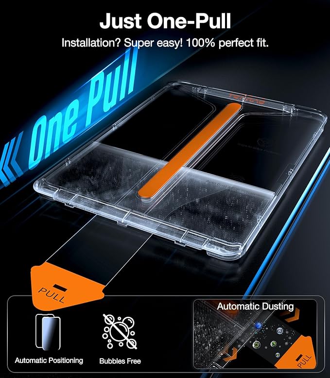 TORRAS for iPad Pro 13 Inch Screen Protector M5 2025 & M4 2024, Military Grade Shatterproof, TOP 9H+ Tempered Glass, One-Pull Installation, Anti-Scratch, Bubble Free, Apple Pencil Compatible, HD Clarity