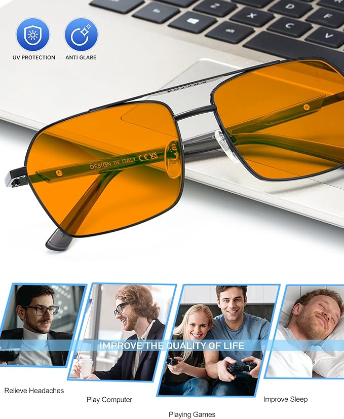 ANYLUV Blue Light Glasses Men/Women, Blue Light Blocking Glasses, Computer Screen Blocker Eyes Protection Glasses