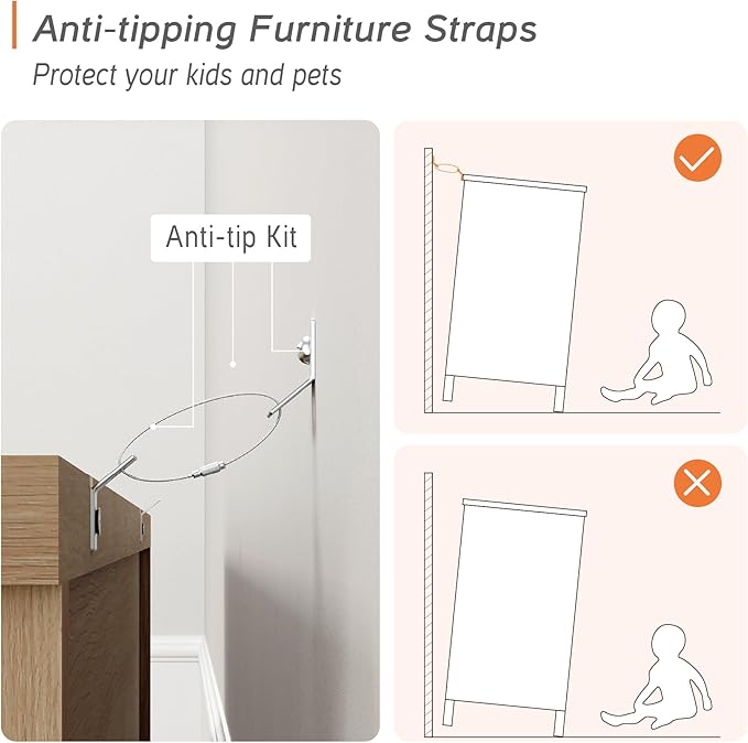 WAMPAT Farmhouse TV Stand for 65 inch TV, Wood Entertainment Center with 2 Drawers and Storage Cabinets, Adjustable Shelves, Oak Entertainment Center TV Console Table for Living Room, Bedroom, 59''