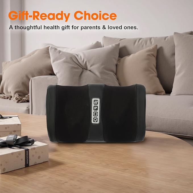 Shiatsu Foot Massager with Heat, Feet Massager for Neuropathy, Plantar Fasciitis and Pain Relief, Deep Kneading and Rolling Massage for Feet/Calf/Leg/Ankle,Gifts for Women Men, Black