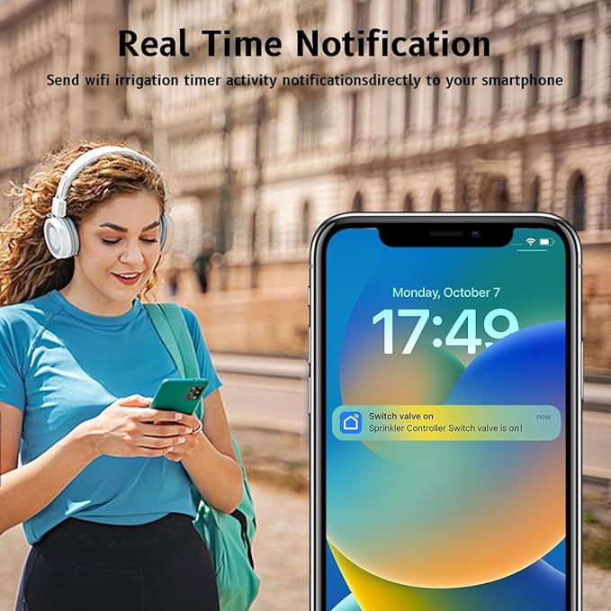Water Timer for Garden Hose, Smart Hose Sprinkler Timer with Tuya/Smart Life App(Zigbee Connection), GreenVation Plant Automatic Watering System for Yard Outdoor Irrigation (Green Zigbee)