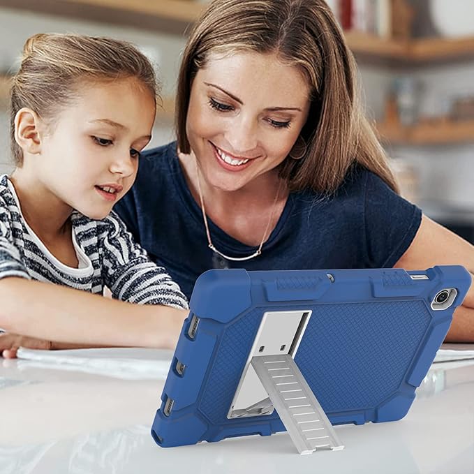 Rantice Galaxy Tab A8 10.5 Case with Kickstand, Hybrid Shockproof Rugged Cover for Samsung A8 Tablet Case 10.5 Inch (SM-X200/X205/X207), Navy+Grey