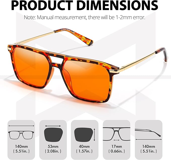 Myiaur Orange Blue Light Glasses for Women, 99.9% Blue Light Blocking Glasses with Anti Eyestrain for Gaming/Computer/Phone