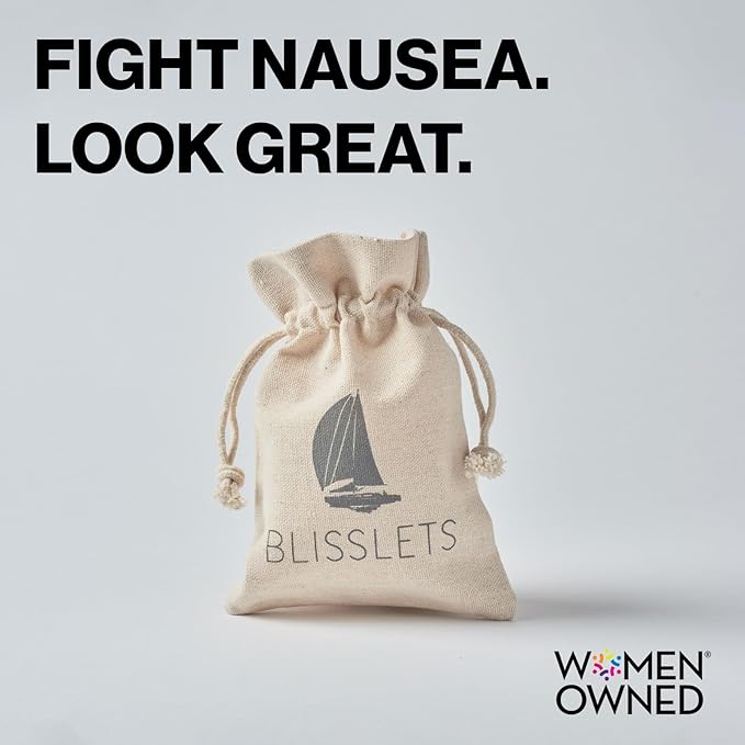 Blisslets Acupressure Relief Band - Cartagena Collection - Parentage (Blue/Camel/Gold, Medium - 5 5/8" - 6 5/8")