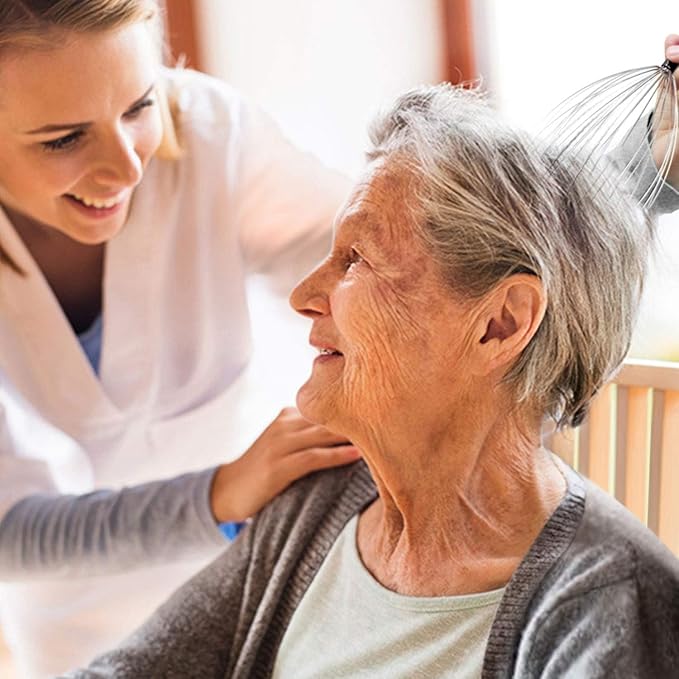 NICEMOVIC White Elephant Gifts for Adults, Head Massager Scalp Scratcher Stocking Stuffers Funny Gifts for Men Women 20 Fingers Head Scalp Massager Back Scratcher Small Gift for Thanksgiving Birthday