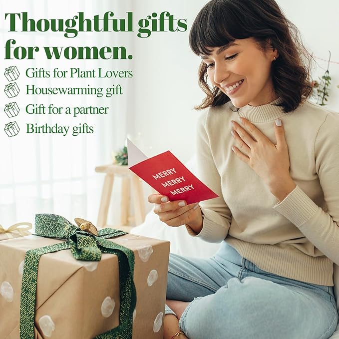 Glass Plant Propagation Station with 5 Test Tubes Colorful Planter Vase Birthday Gifts for Women Mom Plant Lovers with Wooden Stand