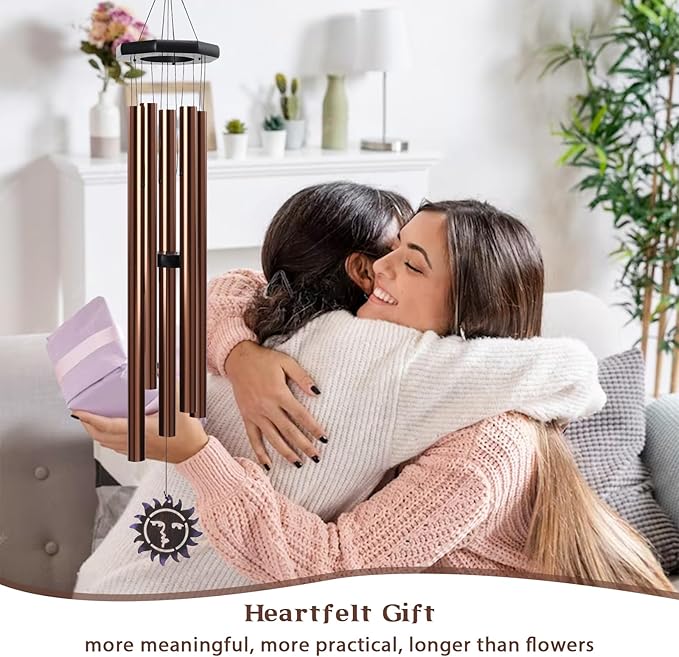 MUMTOP Wind Chimes for Outside - Deep Tone Memorial Sympathy Wind Chimes Outdoor, 37 Inch Windchimes Clearance for Garden, Patio,Yard Decor Gift