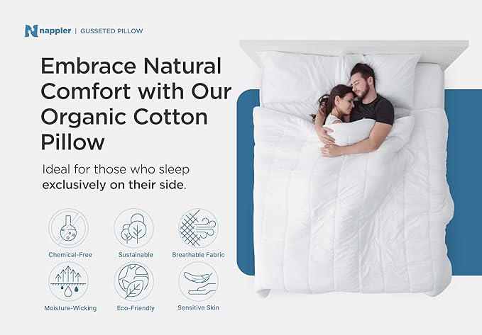 Side and Back Sleeper Pillow for Neck and Shoulder Pain Relief - Shredded Memory Foam Bed Pillow for Sleeping - 100% Adjustable Fill - King Size - Modal Washable Case. Extra Fill Included