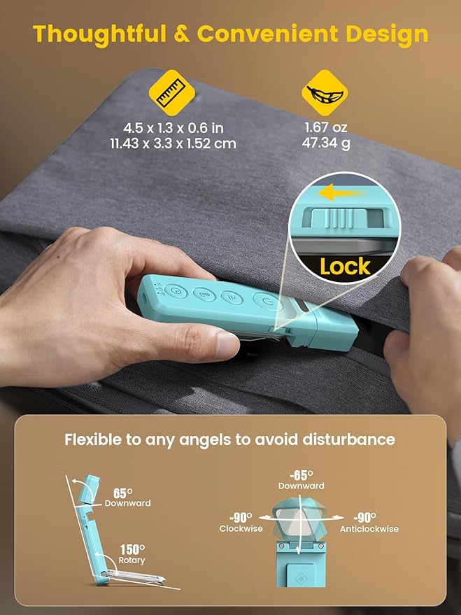 Glocusent Book Lights for Reading at Night, Rechargeable Reading Light with Sleep Aid & Timer, 5 Brightness & 3-Color Book Lamp for Reading in Bed, Night Reading Light for Book with a Travel Lock