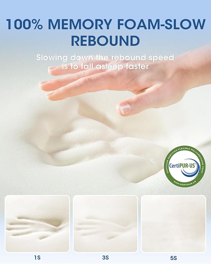 Memory Foam Pillows Queen Size, Contour Cooling Cervical Pillow for Neck Pain Relief, Orthopedic Ergonomic Bed Pillow for Side, Back and Stomach Sleepers, Soft Cloudy Sleeping Pillows (1 PCS)