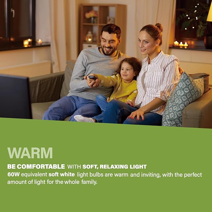 Sigalux EnergyPro, High-Efficiency LED Light Bulbs 60 Watt Equivalent A19 Standard Base, Non-Dimmable Efficient 5W, 2700K Soft White Bulb E26,750 Lumens,10,000 Hour Lifetime,16 Packs