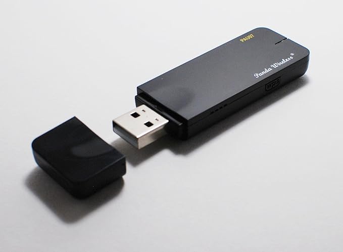 Panda Wireless® N600 Dual Band (2.4GHz & 5.0GHz) 300Mbps Wireless N USB Adapter w/WPS Button - Windows XP/Vista/7/8/10/11, Zorin, Mint, Ubuntu, openSUSE, Fedora, Centos & Kali Linux