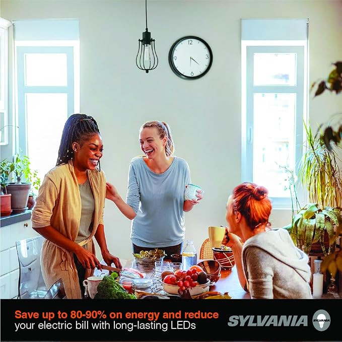 Sylvania A19 Clear LED White Filament Bulb, 11.5W, Dimmable, 1500 LMS, Medium Base, 5000K, Daylight - 2 Pack (42173)