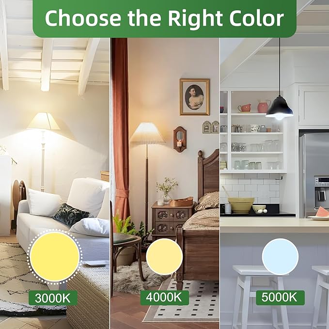 A19 LED Light Bulb, 100 Watt Equivalent LED Bulbs, 3000K Warm White, 1500 Lumens, Standard E26 Base, Non-Dimmable, 15W Super Bright Light Bulbs for Home, Office Lamp, ETL Listed(4-Pack)