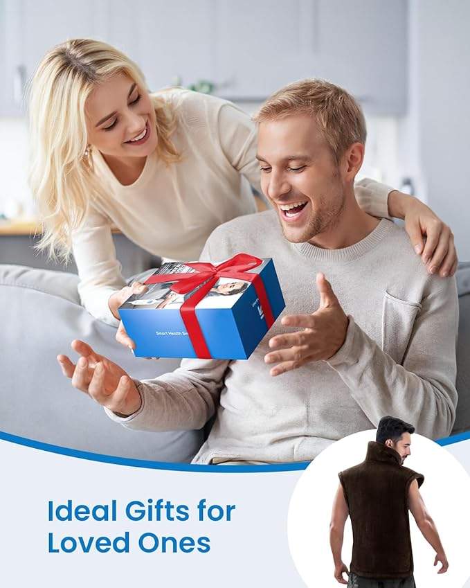 RENPHO Large Full Body Heating Pad, Christmas Gifts for Men Women, Electric Heat Pad for Neck and Shoulders and Back Pain Relief, Hsa Store Eligible Items, FSA Eligible, ETL Certified, 24"x37", Brown