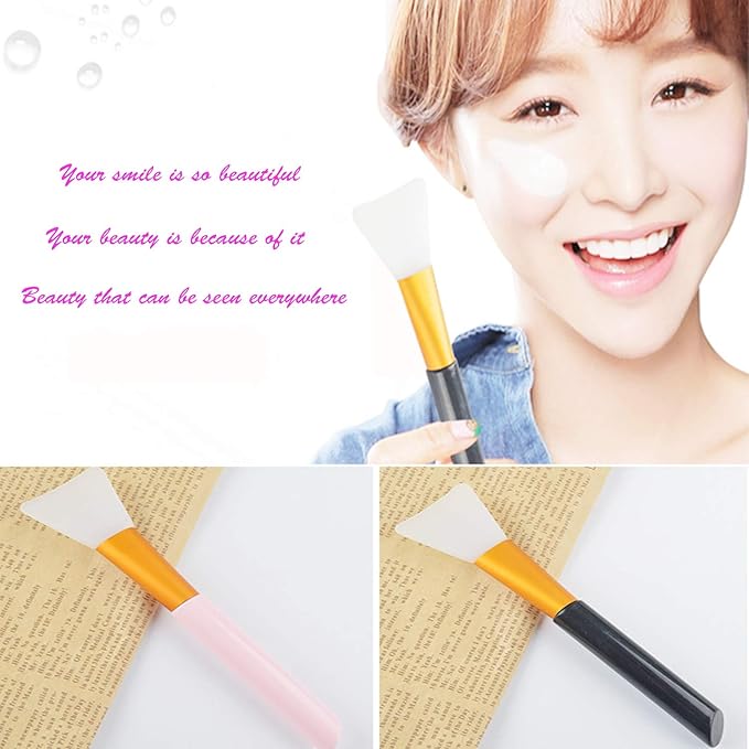 Silicone Face Mask Brush, Mask Beauty Tool, Soft Silicone Facial Mud Mask Applicator Brush 12 Pcs.