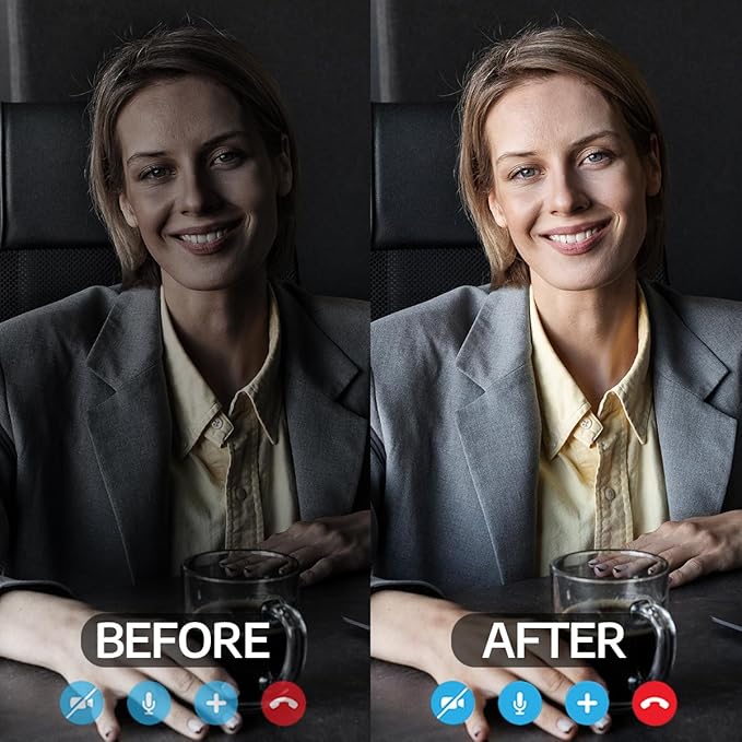 1Unit LitONES Zoom Lighting for Computer, 30 Light Modes, Portable Video Conference Lighting for Laptop, Ring Light for Desk, Zoom Call, Video Call, Video Conferencing, Remote Working Space Gray