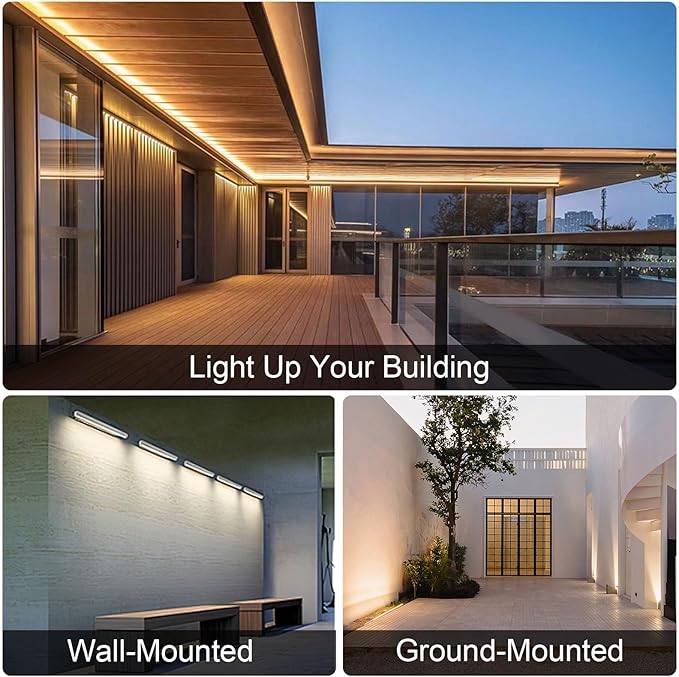 72W Outdoor Wall Washer Light,2 Pack 47.2 inch 4000K LED Wall Wash Lights Bar,IP67 Waterproof 120V LED Wall Washer Light Bar for Outdoor Indoor Building Sign, Hurches,Garden,Courtyards Lighting