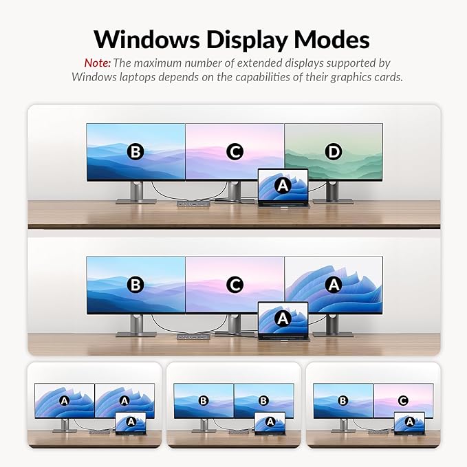 Docking Station, 13-in-1 Laptop Docking Station Triple Display, 4K HDMI and 2 x DP, 100W Laptop Charging, 10Gbps USB-C/A, Ethernet, Audio, SD, USB-C Dock for MacBook/Chrome/Dell/HP/Lenovo